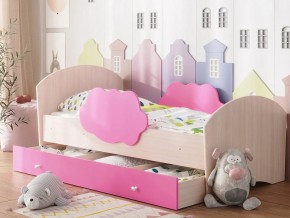 Кровать Тучка с ящиком дуб-розовый в Челябинске - mebel74.com | фото