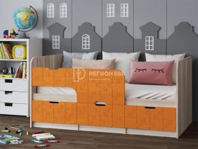 Кровать Юниор-9 МДФ 1600 Оранжевый металлик в Челябинске - mebel74.com | фото