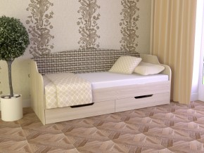 Кровать Юниор Тип 2 Микровелюр-плетенка светлая 800х1600 в Челябинске - mebel74.com | фото