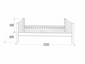 Кровать из массива вариант №1 Омега 14 в Челябинске - mebel74.com | фото 2