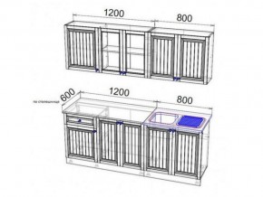 Кухня Хозяюшка 2000 деним в Челябинске - mebel74.com | фото 2