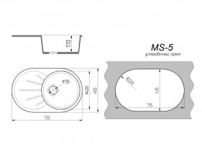 Кухонная мойка MS-5 в Челябинске - mebel74.com | фото 2