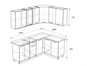 Кухонный гарнитур 11Р РоялВуд 2000*1400 мм в Челябинске - mebel74.com | фото 2