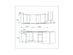 Кухонный гарнитур 14 Грецкий орех 1200*1400 левый в Челябинске - mebel74.com | фото 2