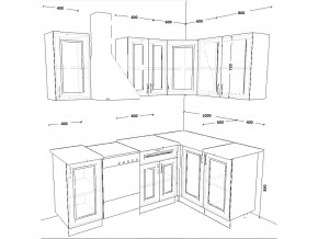 Кухонный гарнитур 2 Белый Вегас 1600х1400 мм в Челябинске - mebel74.com | фото 2