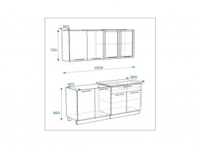 Кухонный гарнитур 5 Грецкий орех 1600 в Челябинске - mebel74.com | фото 2