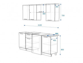 Кухонный гарнитур 8Р РоялВуд 2100 мм в Челябинске - mebel74.com | фото 2