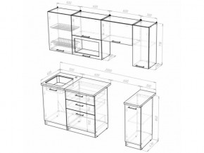 Кухонный гарнитур Алина ультра 2000 мм в Челябинске - mebel74.com | фото 5