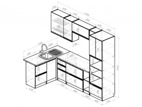 Кухонный гарнитур Амели мега прайм 1500х2700 мм в Челябинске - mebel74.com | фото 6