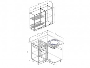 Кухонный гарнитур Антрацит 1000х1000 в Челябинске - mebel74.com | фото 3