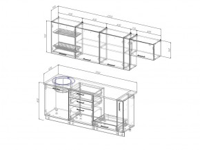 Кухонный гарнитур Антрацит 2550 в Челябинске - mebel74.com | фото 3