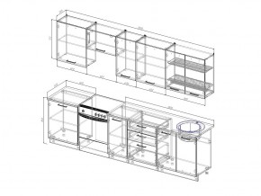 Кухонный гарнитур Антрацит 3000 в Челябинске - mebel74.com | фото 3