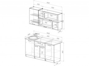 Кухонный гарнитур Антика стандарт 1600 мм в Челябинске - mebel74.com | фото 6