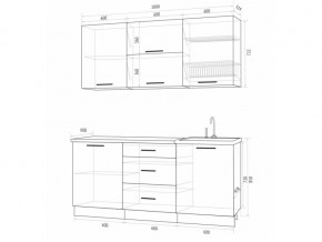 Кухонный гарнитур Флоренс Грин 1800 в Челябинске - mebel74.com | фото 3