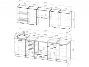 Кухонный гарнитур Жасмин базис 2400 мм в Челябинске - mebel74.com | фото 3