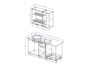 Кухонный гарнитур Гранж 1600 в Челябинске - mebel74.com | фото 3