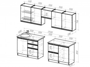 Кухонный гарнитур Лоретта мега 2500 мм в Челябинске - mebel74.com | фото 6