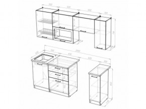 Кухонный гарнитур Лоретта ультра 2000 мм в Челябинске - mebel74.com | фото 6