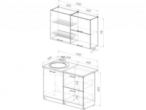 Кухонный гарнитур Лотос лайт 1200 мм в Челябинске - mebel74.com | фото 6