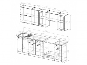 Кухонный гарнитур Ника базис 2400 мм в Челябинске - mebel74.com | фото 2