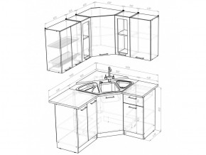 Кухонный гарнитур Ольга оптима 2 1500х1300 мм в Челябинске - mebel74.com | фото 5