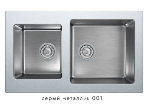 Мойка комбинированная Tolero twist TTS-840 Серый металлик 001 в Челябинске - mebel74.com | фото 1