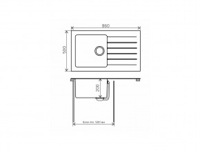 Мойка комбинированная Tolero twist TTS-860 Белый 923 в Челябинске - mebel74.com | фото 2