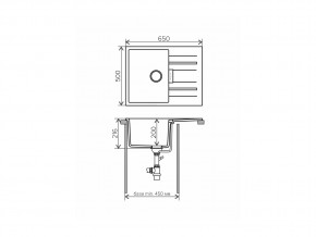 Мойка кварцевая Tolero Loft TL-650 Бежевый 101 в Челябинске - mebel74.com | фото 2