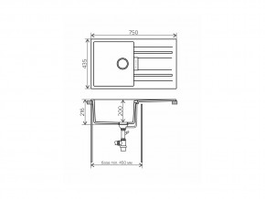 Мойка кварцевая Tolero Loft TL-750 Белый 923 в Челябинске - mebel74.com | фото 2