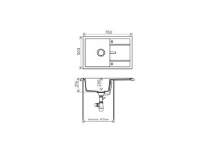 Мойка кварцевая Tolero R-112 Темно-бежевый 823 в Челябинске - mebel74.com | фото 2