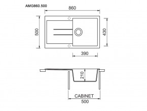 Мойка Longran Amanda AMG 860.500 в Челябинске - mebel74.com | фото 2