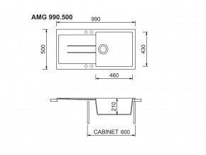 Мойка Longran Amanda AMG 990.500 в Челябинске - mebel74.com | фото 2