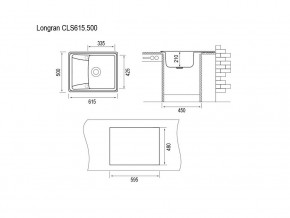 Мойка Longran Classic CLS 615.500 в Челябинске - mebel74.com | фото 2