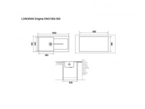 Мойка Longran Enigma ENG1000.500 в Челябинске - mebel74.com | фото 2