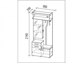 Мини-прихожая с крючками Мэри 39.08.1 в Челябинске - mebel74.com | фото 3