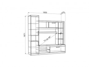 Мини-стенка Макси дуб сонома/белое дерево в Челябинске - mebel74.com | фото 2