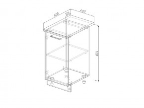 Н 40 Модуль нижний Без Столешницы МН 40 в Челябинске - mebel74.com | фото