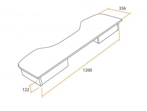 Надстройка StrikeTop 120 NEO черный/красная кромка в Челябинске - mebel74.com | фото 2