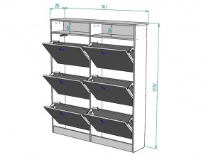 Обувница W17 в Челябинске - mebel74.com | фото 3