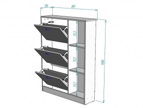 Обувница W37 в Челябинске - mebel74.com | фото 3