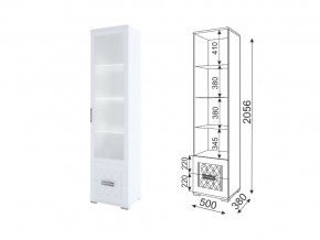 Пенал-витрина Модуль 07 Тиффани в Челябинске - mebel74.com | фото