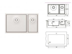 Подстольная мойка Оптима-HM 460/220.400.20.10 в Челябинске - mebel74.com | фото 2