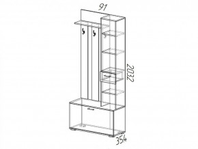 Прихожая Ника ВЗ 910 Ясень Шимо в Челябинске - mebel74.com | фото 2