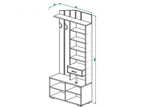 Прихожая ПР-5 с зеркалом шимо темный в Челябинске - mebel74.com | фото 2
