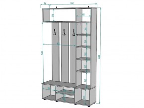 Прихожая с зеркалом V19_M в Челябинске - mebel74.com | фото 3