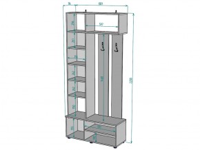 Прихожая с зеркалом V25_M в Челябинске - mebel74.com | фото 3