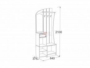 Прихожая Саша 19 венге-млечный дуб в Челябинске - mebel74.com | фото 2