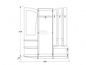 Прихожая Саша 2 ясень анкор в Челябинске - mebel74.com | фото 2