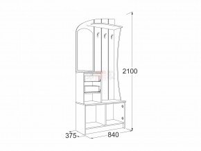 Прихожая Саша 20 венге-млечный дуб в Челябинске - mebel74.com | фото 2