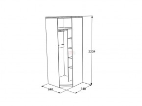 Шкаф 1-но створчатый угловой Ольга 13 в Челябинске - mebel74.com | фото 3